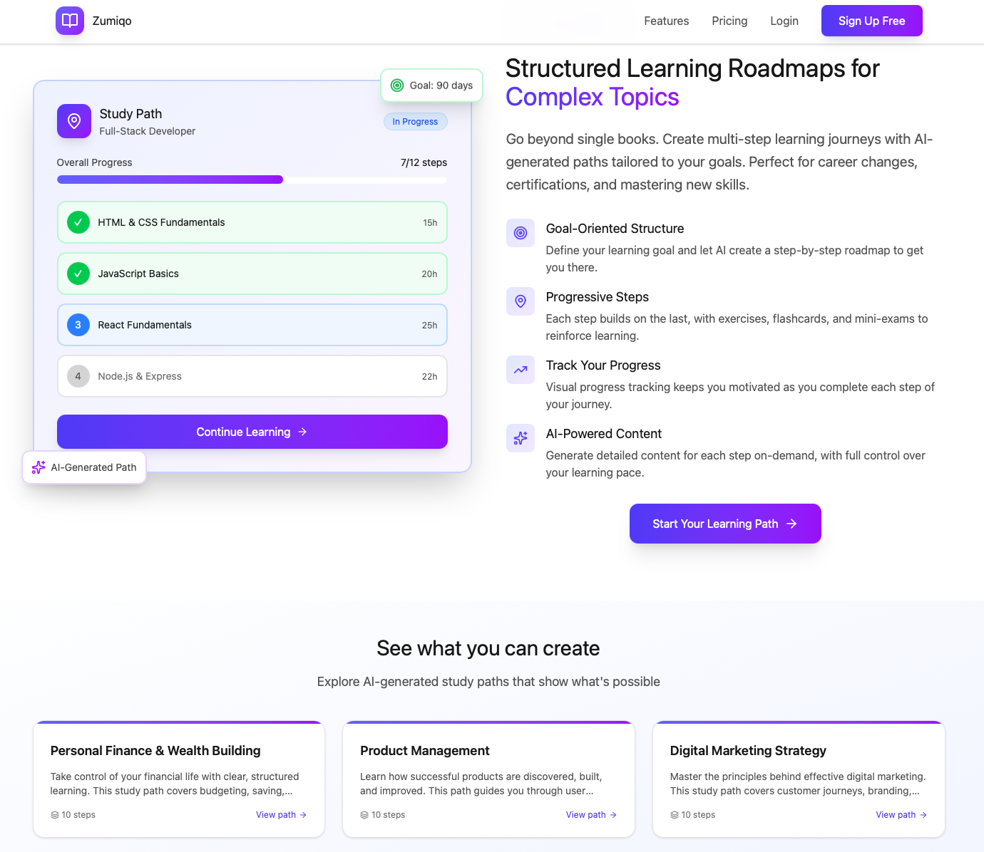 Zumiqo - Screenshot 2 showing product features and functionality