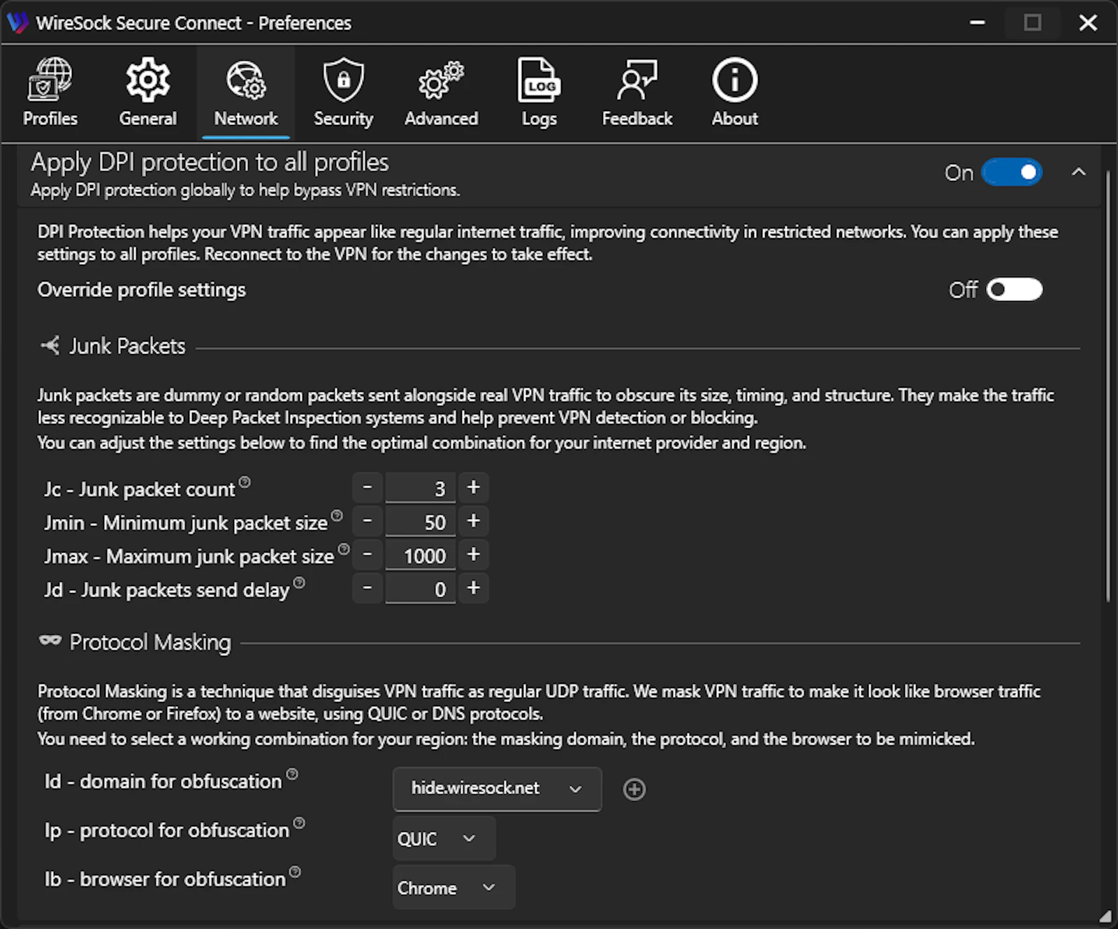 WireSock Secure Connect screenshot 2