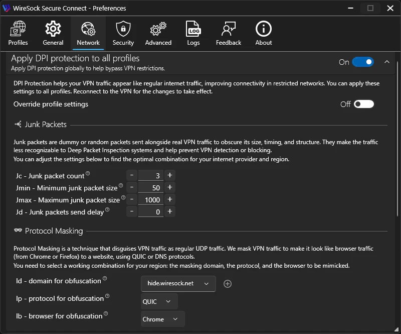WireSock Secure Connect screenshot 2