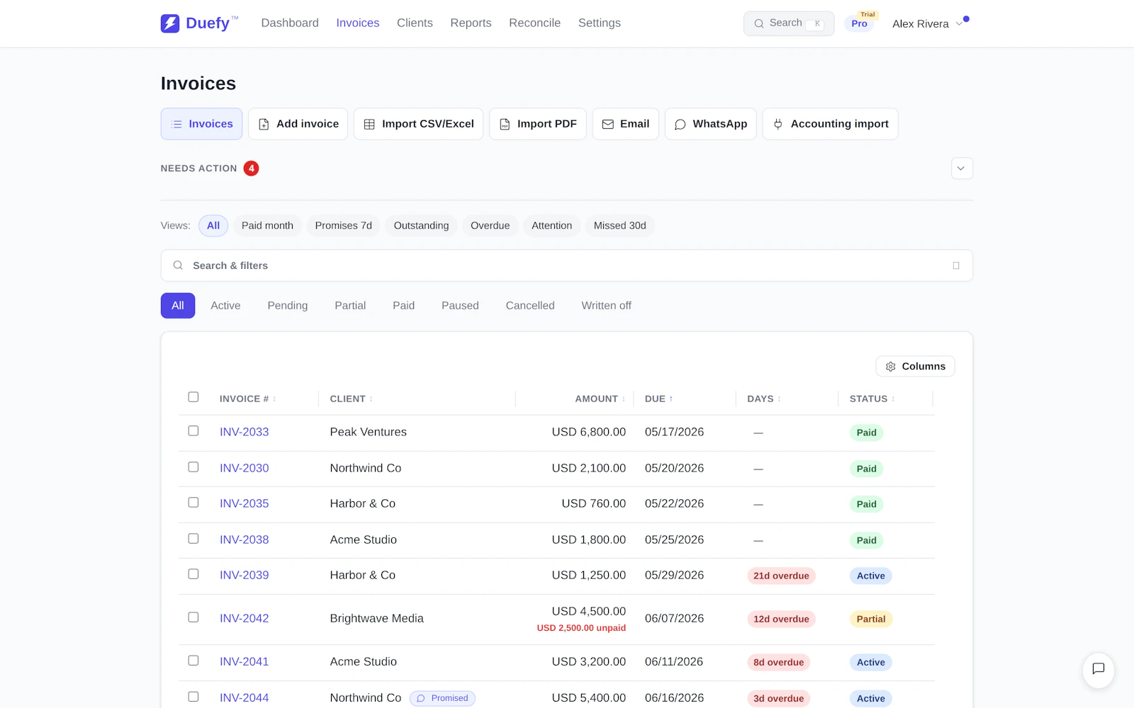 Duefy screenshot 3