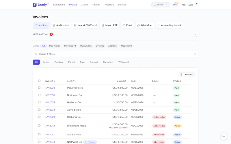 Duefy screenshot 3