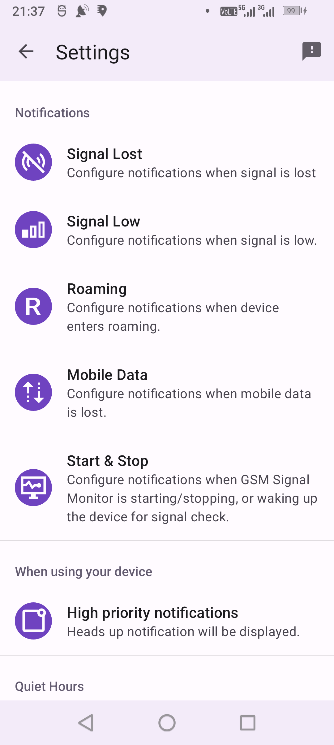 Media Maklumat Monitor Isyarat & SIM GSM - Dapatkan makluman untuk isyarat rendah dan gangguan perkhidmatan! 7