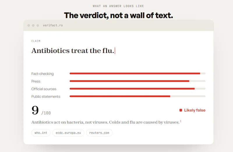 Verifact screenshot 3