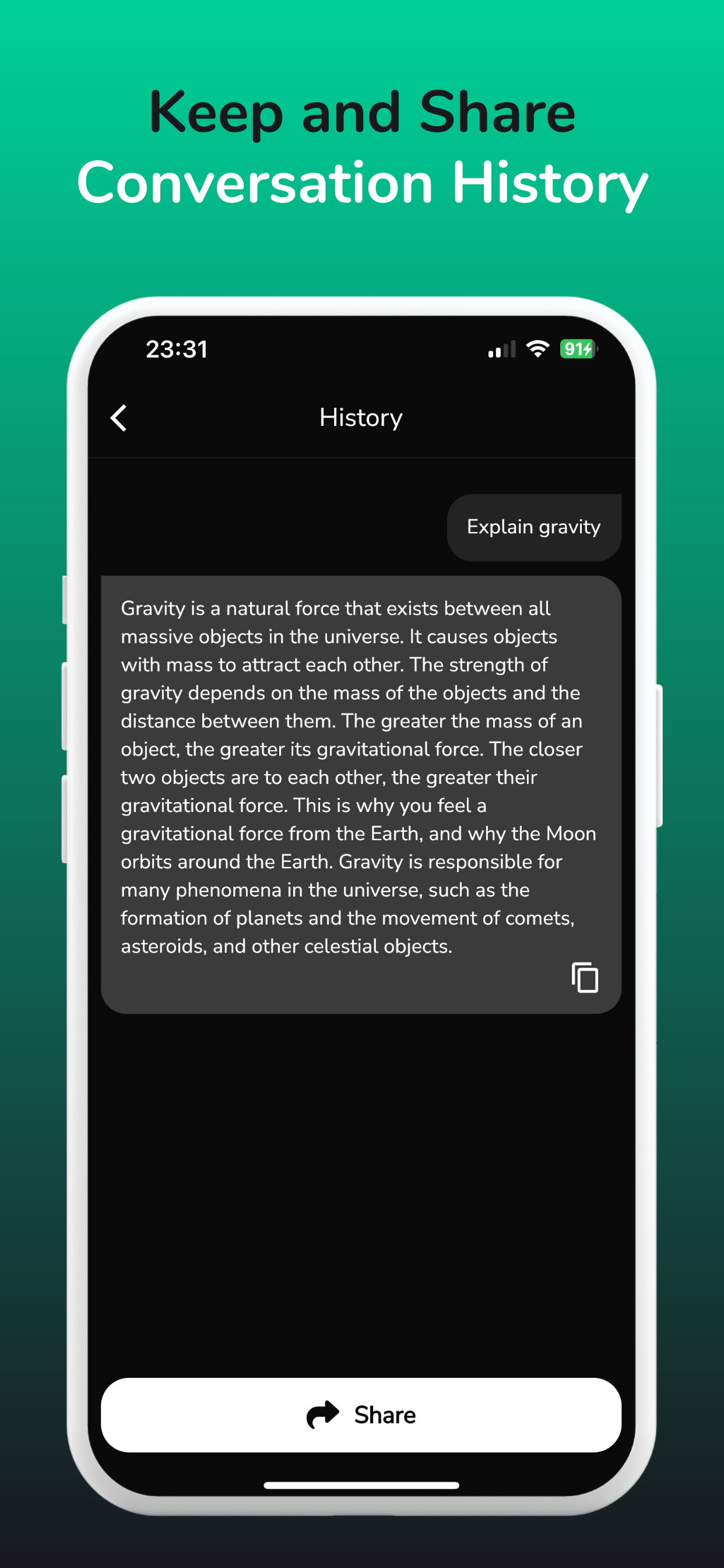 Spraakzaam: AI Assistant - Chatty is een mobiele AI -assistent die GPT -technologieën gebruikt. media 6