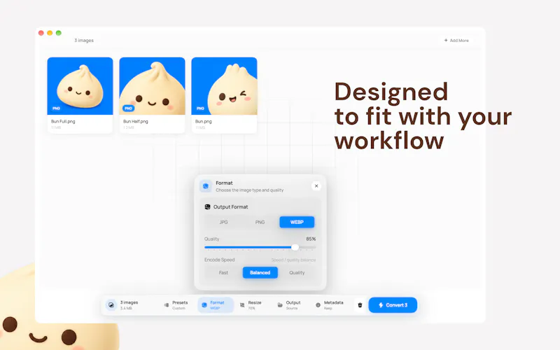 Bun - WebP Image Converter screenshot 1