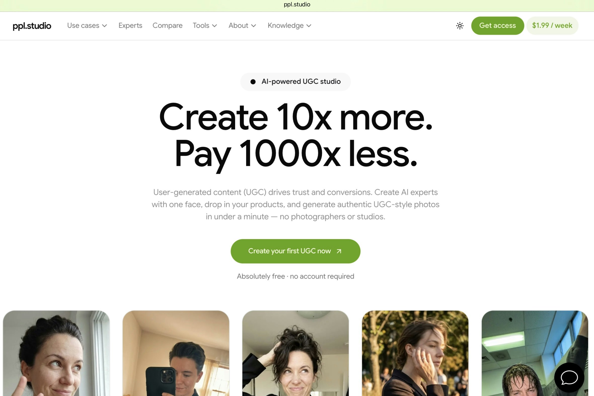 ppl.studio - Main product screenshot demonstrating key features and user interface