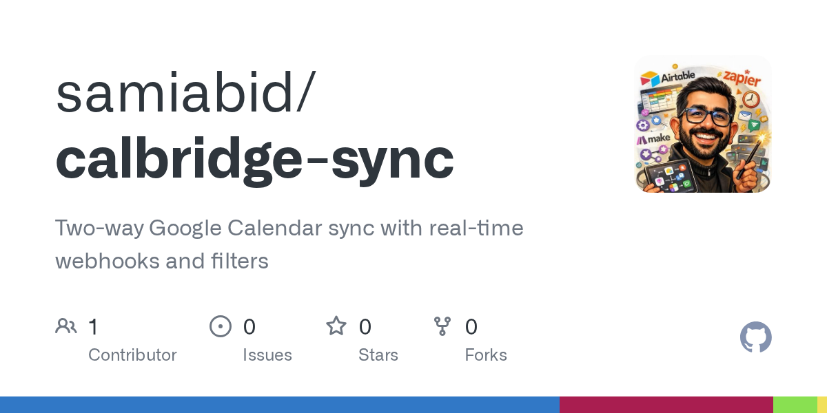 CalBridge: Two way calendar sync tool - Main product screenshot demonstrating key features and user interface