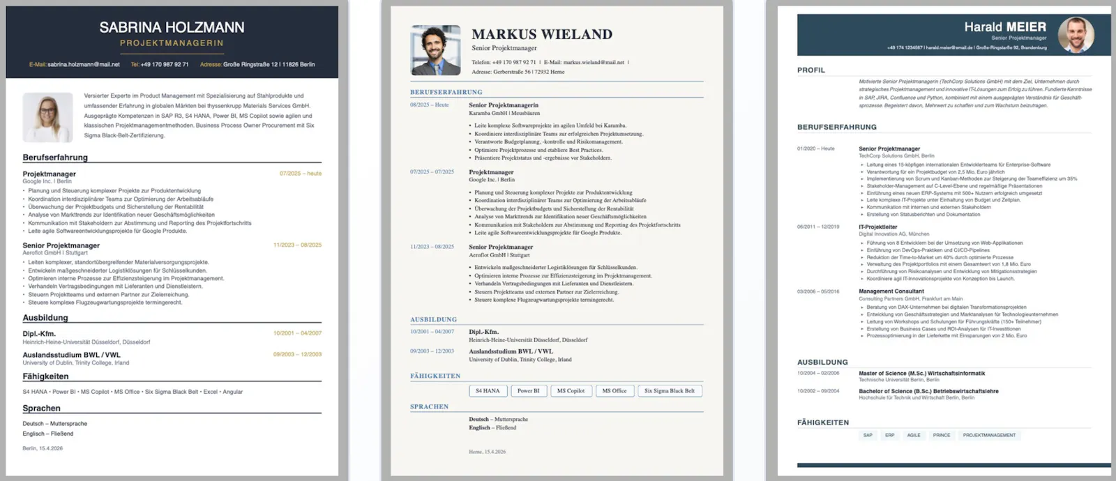 CV-folio screenshot 1