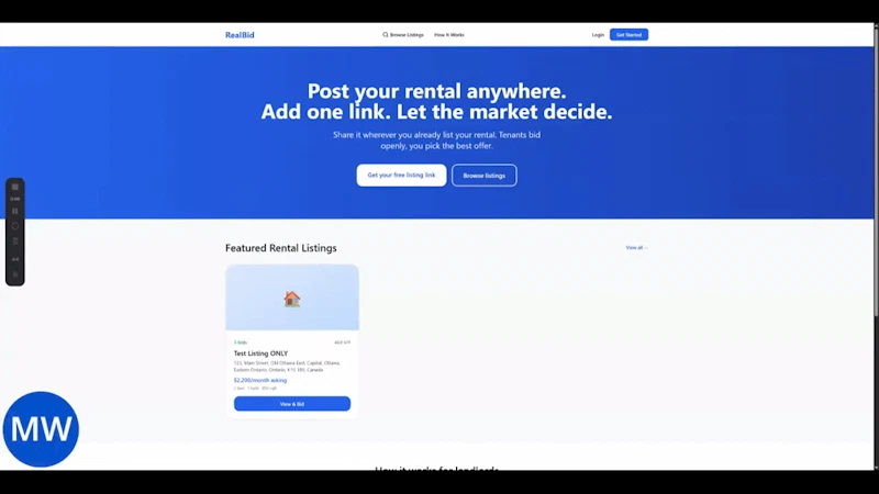 RealBid screenshot 1 (video preview)