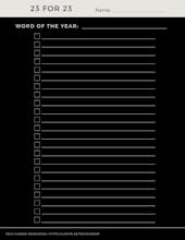 23 for 23 Goal Setting Worksheet gallery image