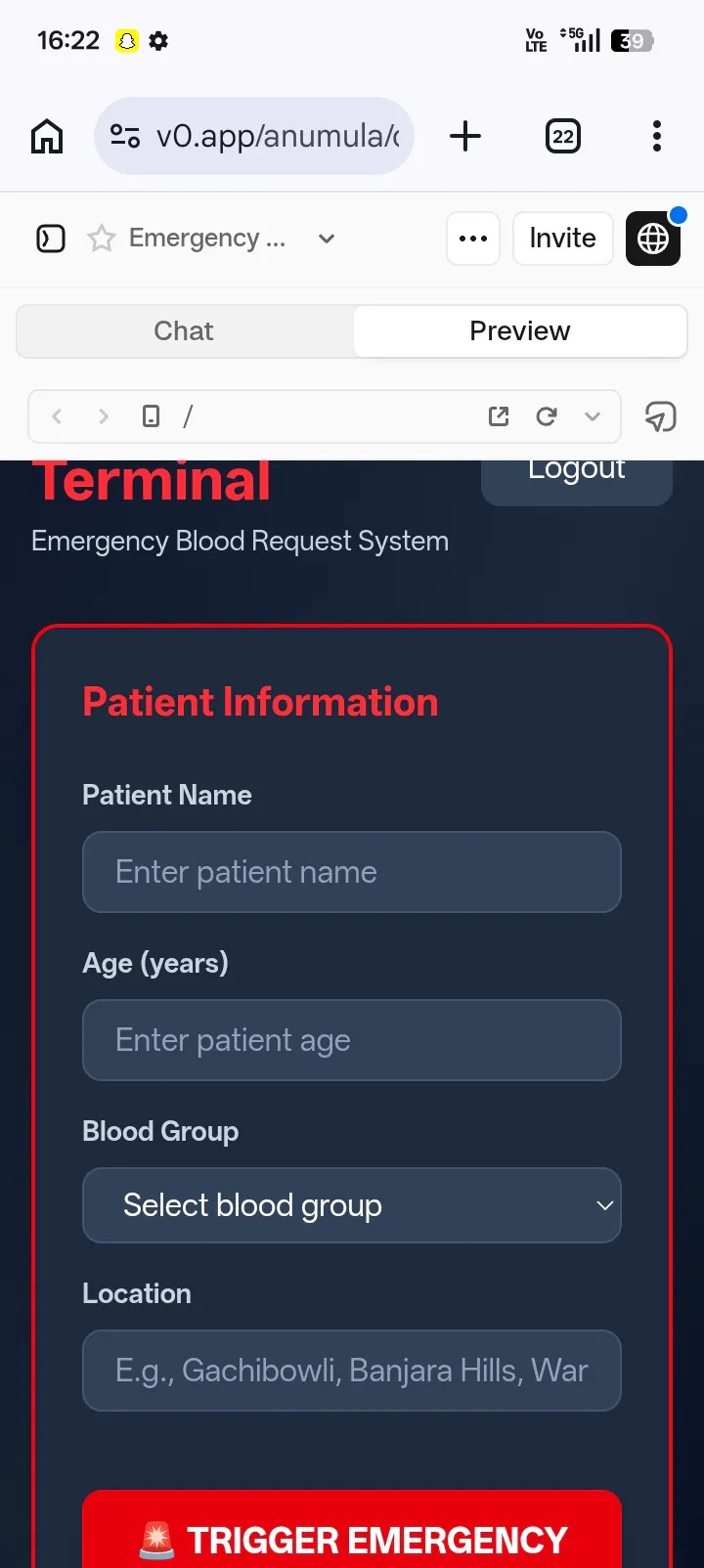 Emergency Blood Grid gallery image