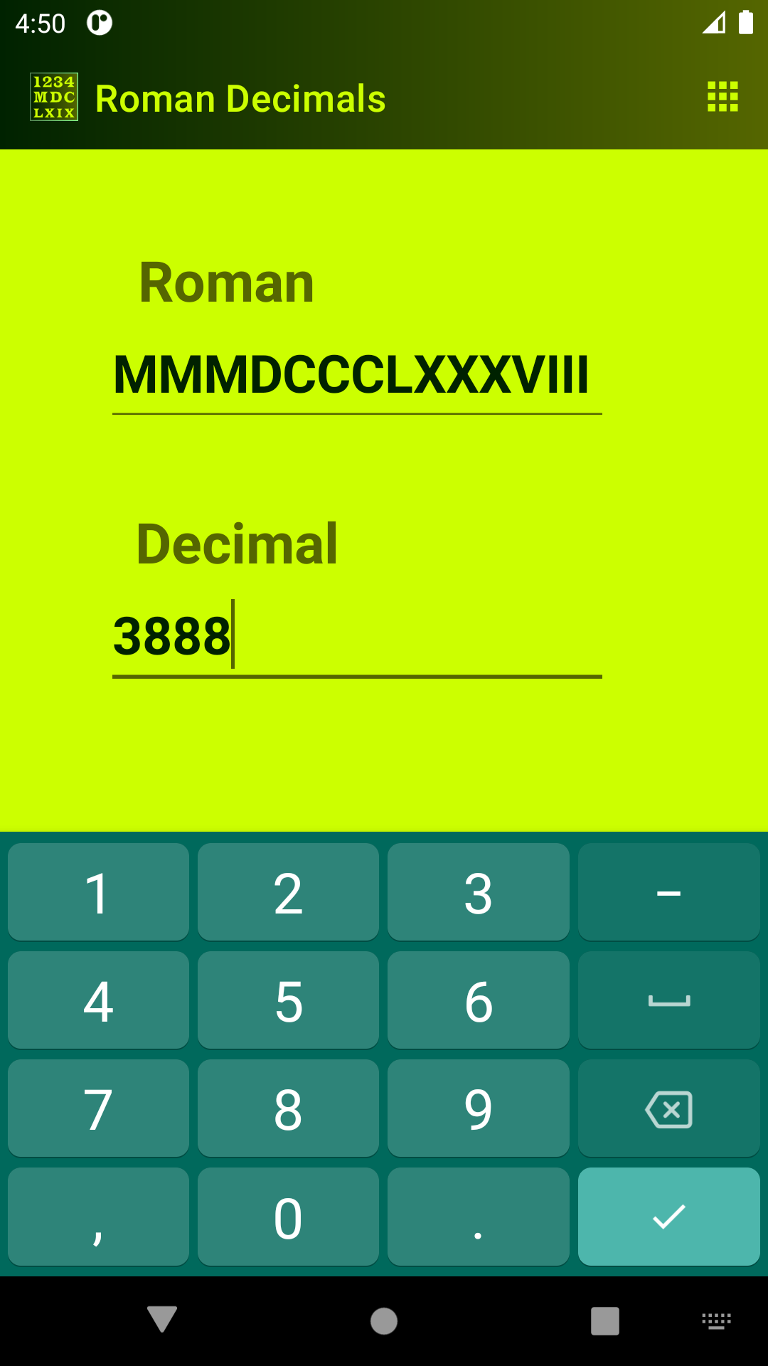 Decimales romanas media 1