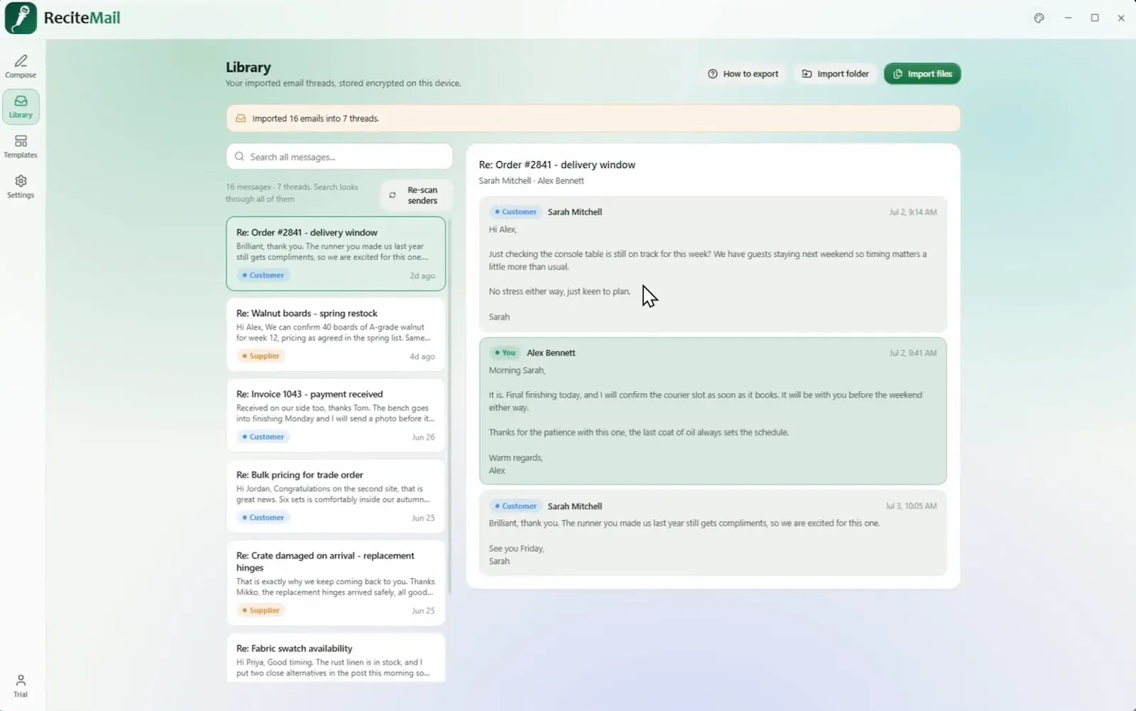 ReciteMail screenshot 4