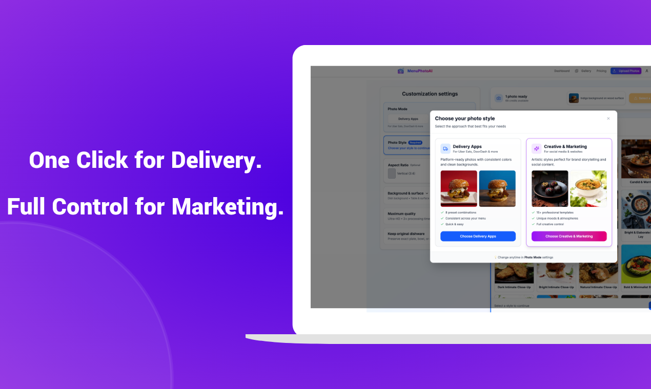 MenuPhotoAI gallery image