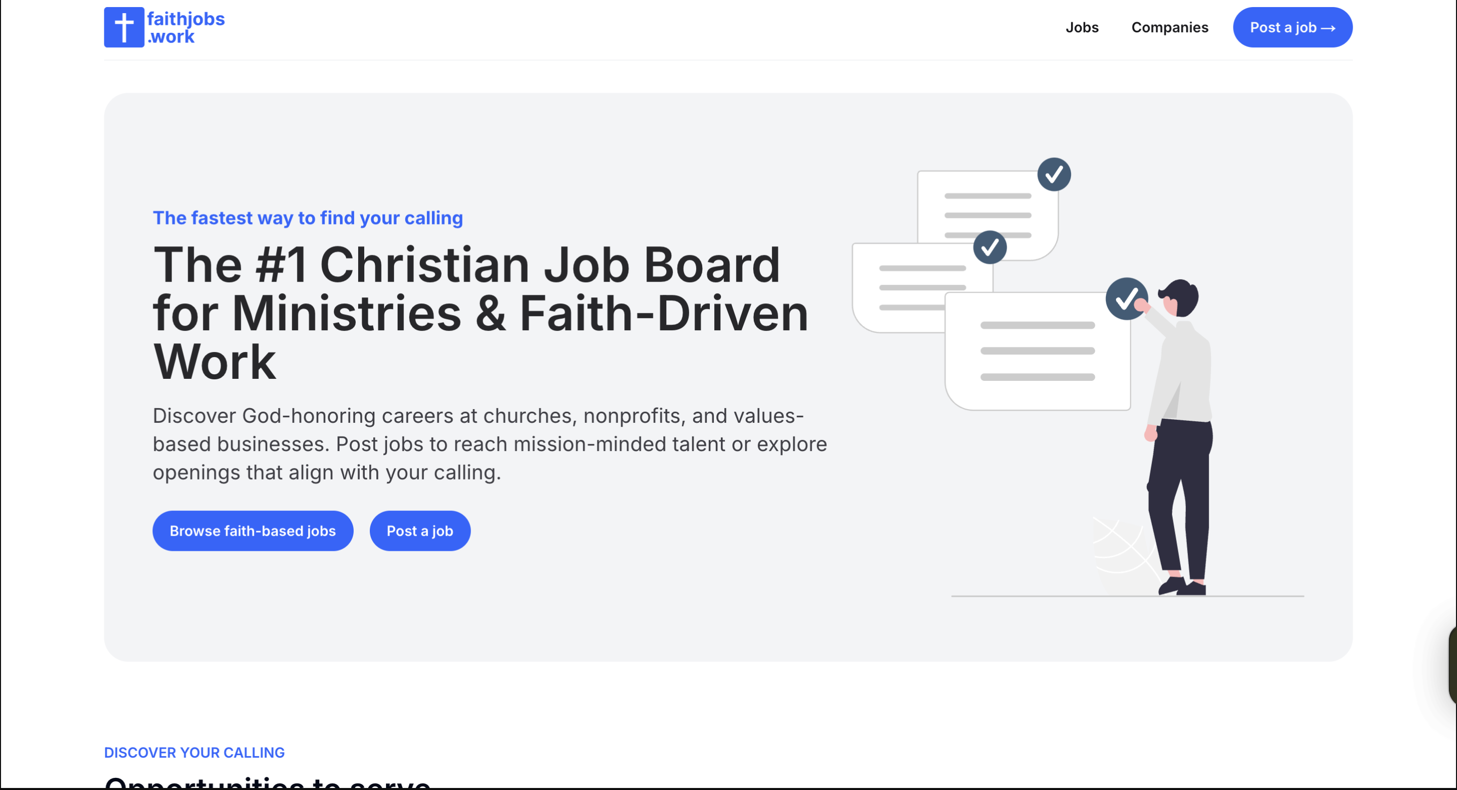 Faithjobs.work - Trova e pubblica lavori cristiani con uno scopo. media 1
