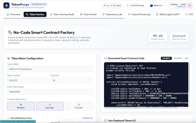 TokenForge AI screenshot 2