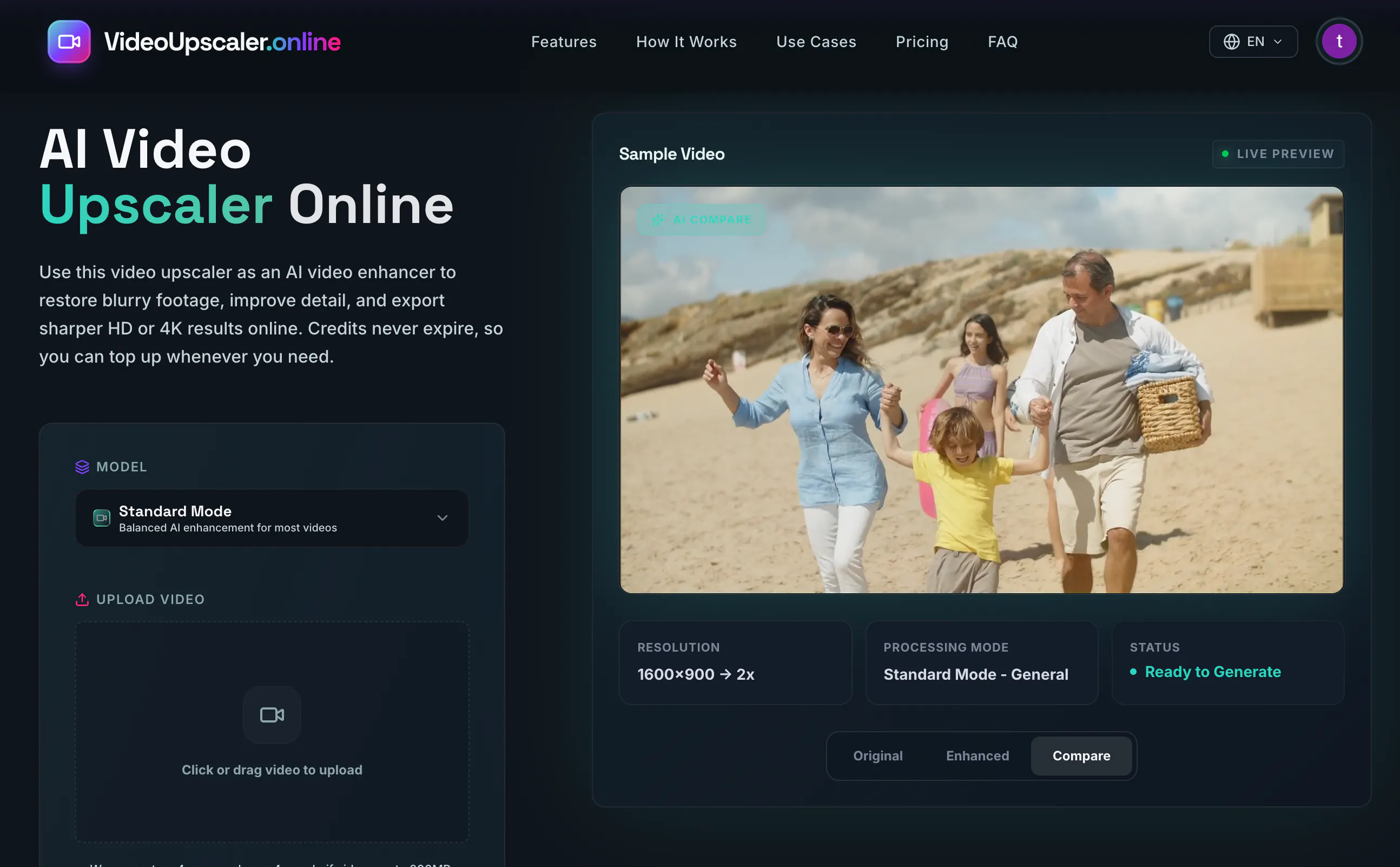 AI Video Upscaler のプロダクトバナー