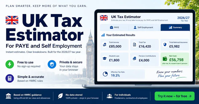 Dynamic UK Tax Calculator Pro screenshot 1