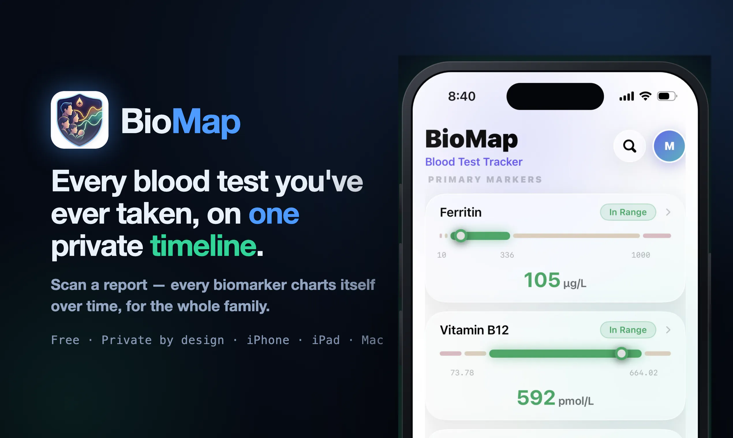 BioMap: Blood Test Tracker gallery image