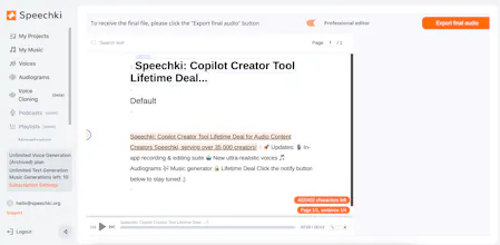 Speechki ChatGPT Plugin: anything audio gallery image