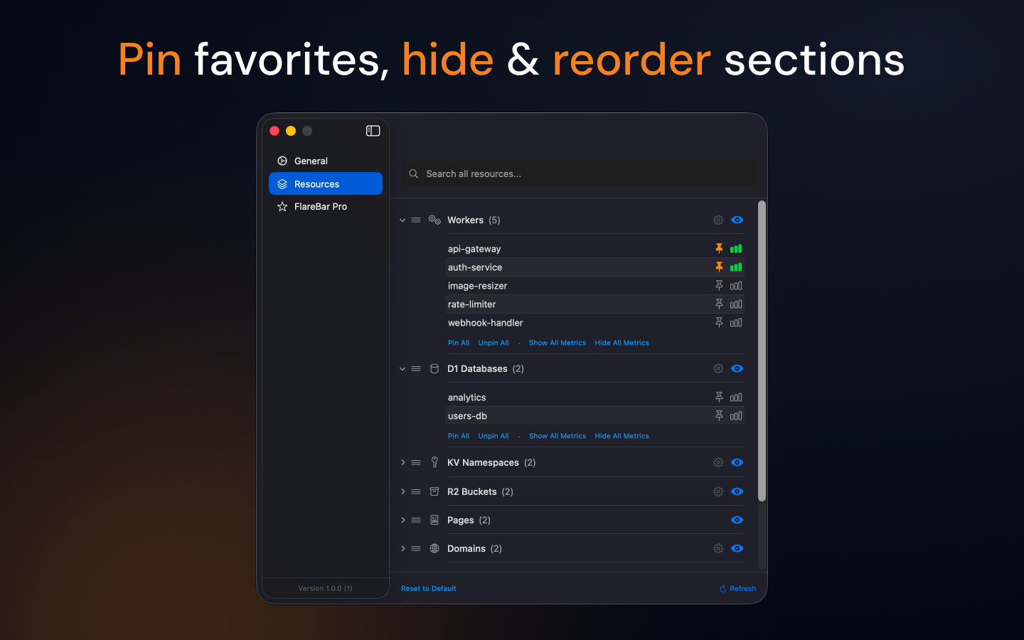FlareBar - Screenshot 4 showing product features and functionality