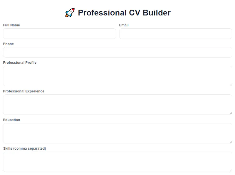 CV Generator screenshot 2