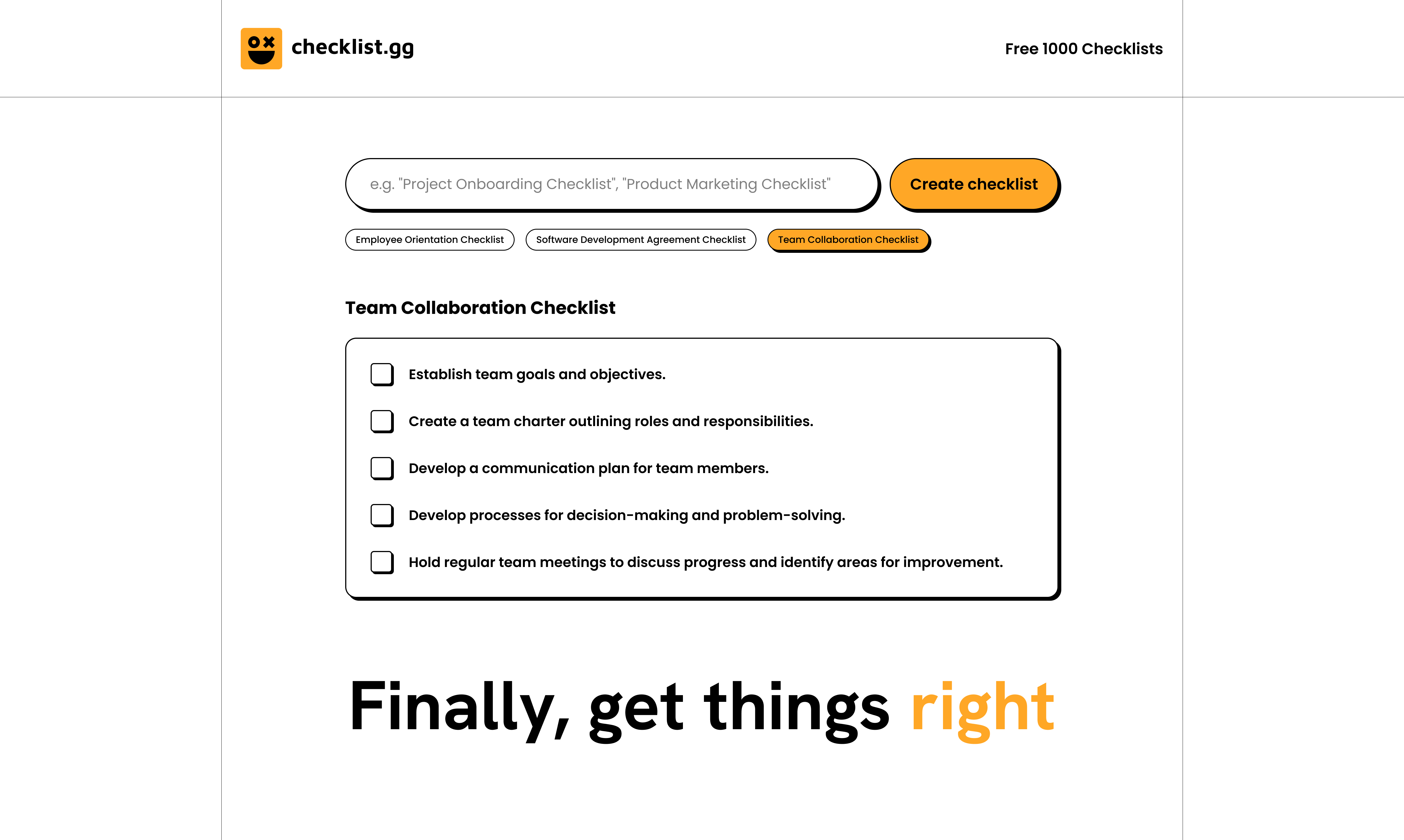 checklist.gg - AI를 사용하여 체크리스트를 몇 초 만에 무료로 생성합니다 미디어 2