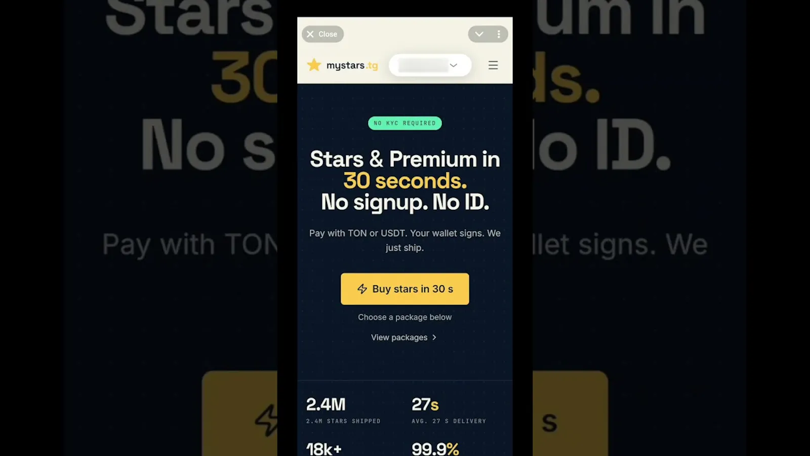 Buy Telegram Stars - Up to 40% Cheaper screenshot 1 (video preview)