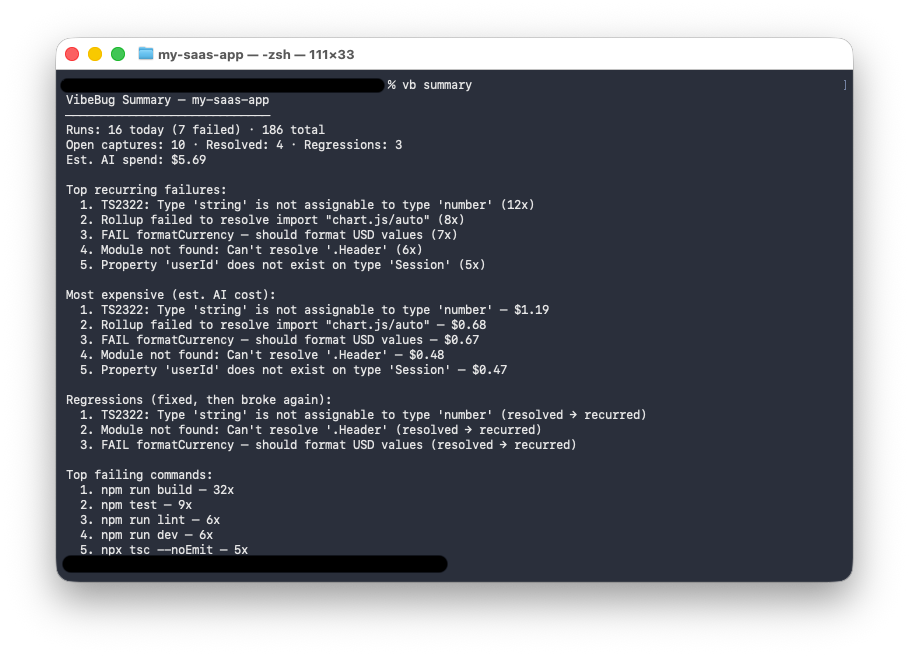 VibeBug - Screenshot 2 showing product features and functionality