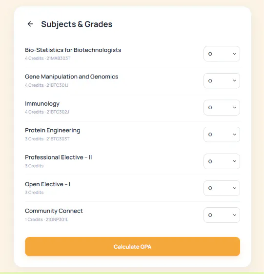 SRM GPA Calculator gallery image