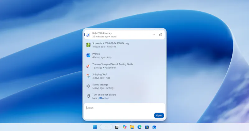 New Windows Search screenshot 1