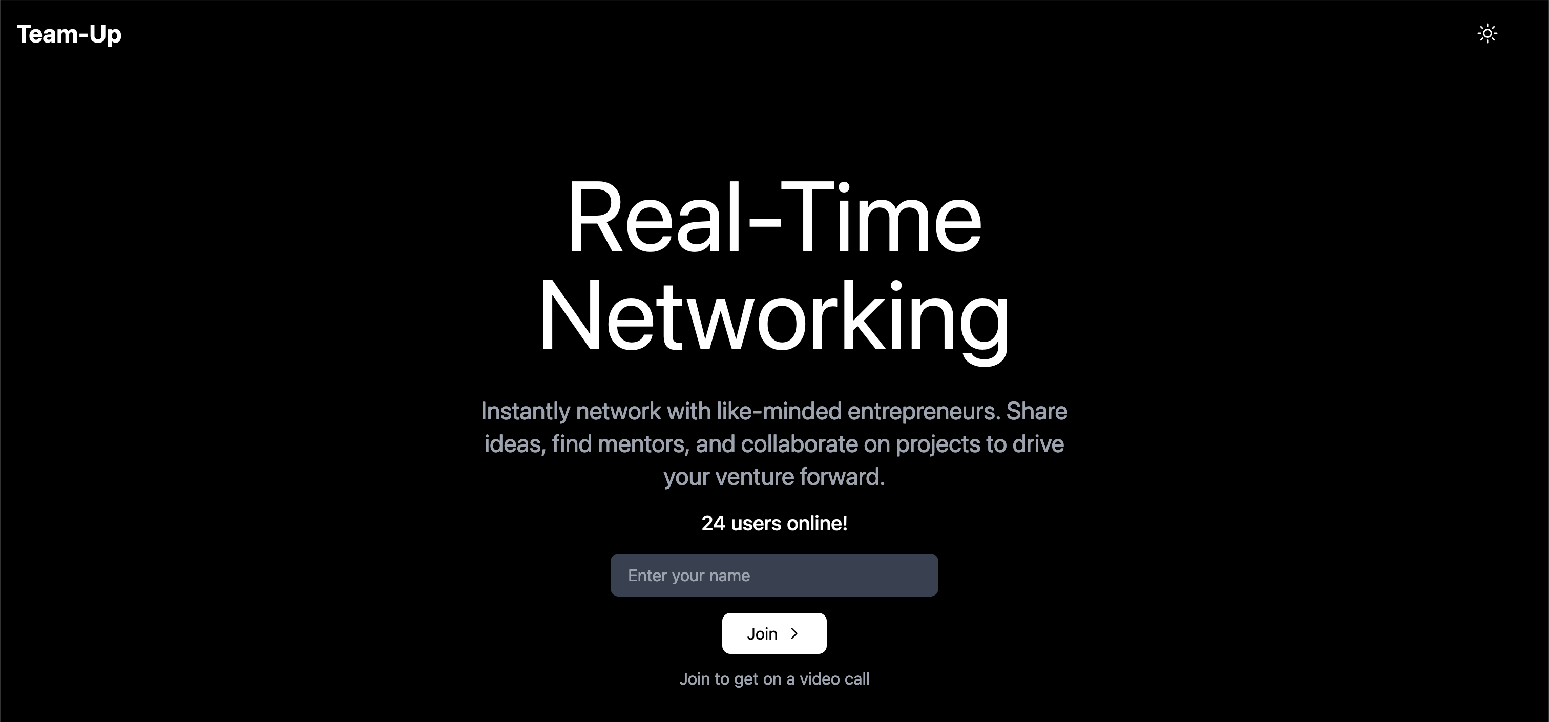 startuptile Team-Up-Real-time AI Powered entrepreneurial networking