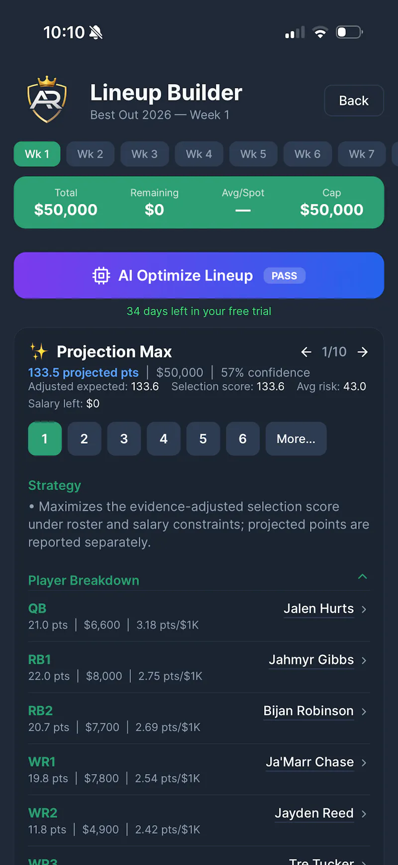 ArchRivals Fantasy Football App screenshot 4