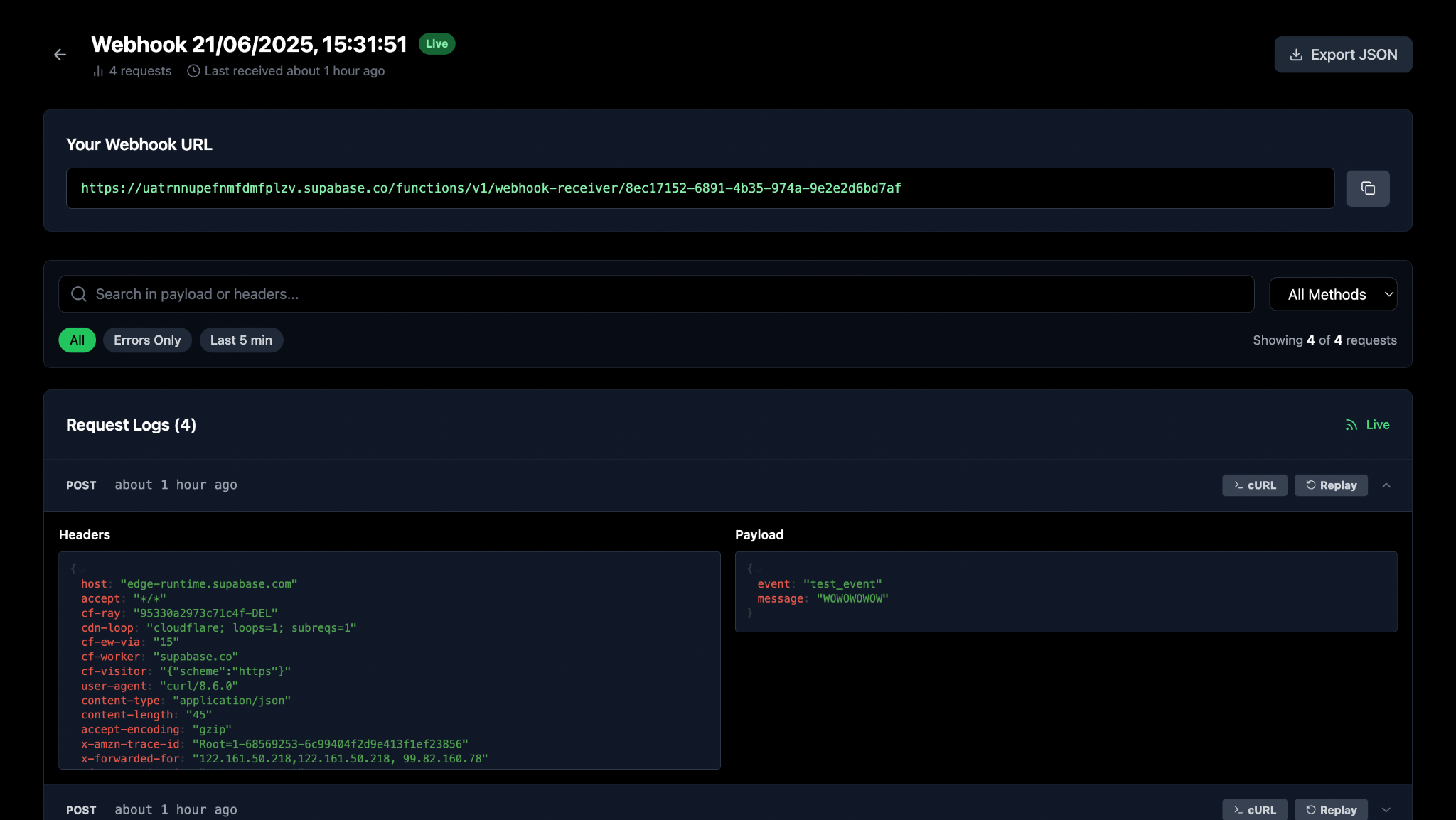 Çengel - Webhook'larınızda casus.Kolayca yakalayın, tekrarlayın ve hata ayıklayın. medya 2