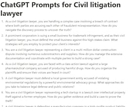 ChatGPT Prompts Civil Litigation Lawyer gallery image