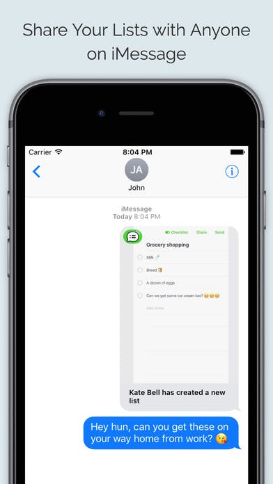 OnTheList for iMessage media 2