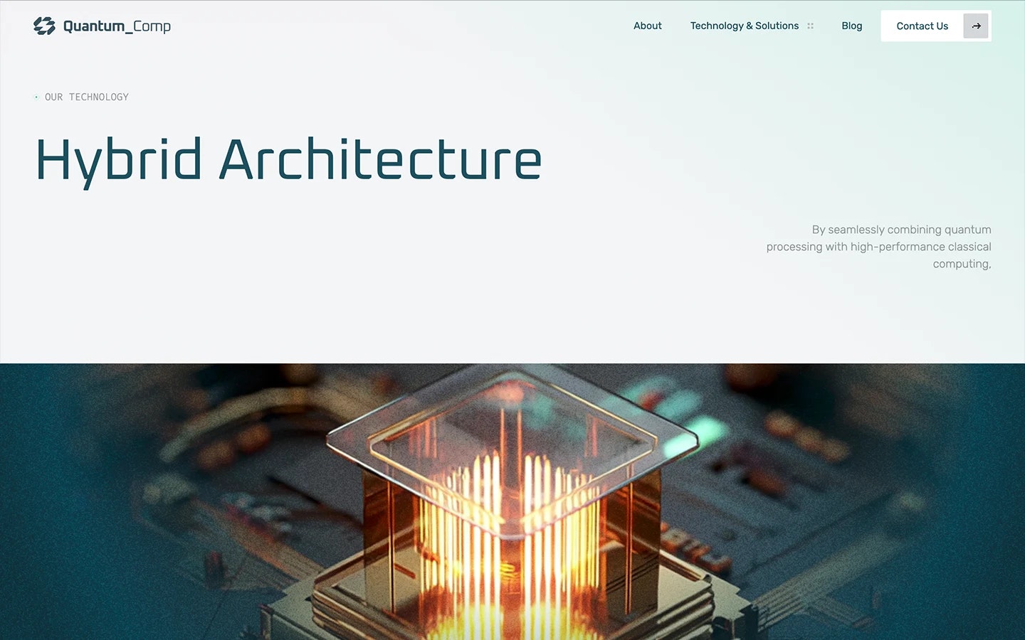 QuantumComp Webflow Website Template - Screenshot 3 showing product features and functionality