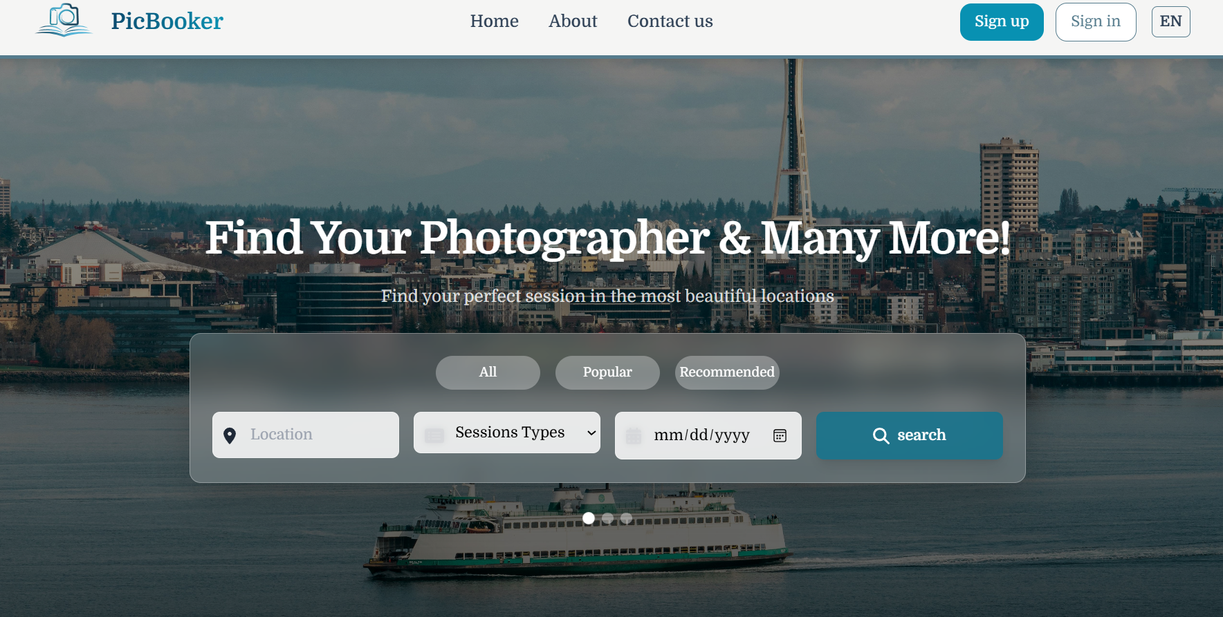 picbooker - การค้นหาเซสชันการถ่ายภาพการจองและการจัดการแพลตฟอร์ม media 1
