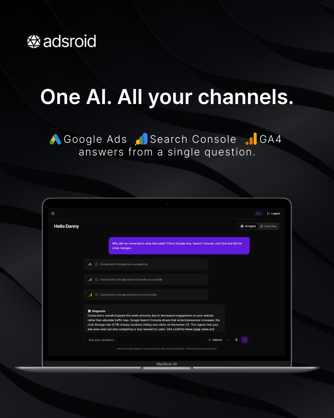 Adsroid - Main product screenshot demonstrating key features and user interface