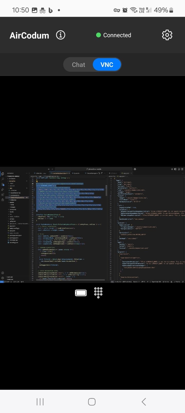 وسائط جهاز التحكم عن بُعد Aircodum vs Code - مرآة واستخدم الكود مباشرة من هاتفك! 2