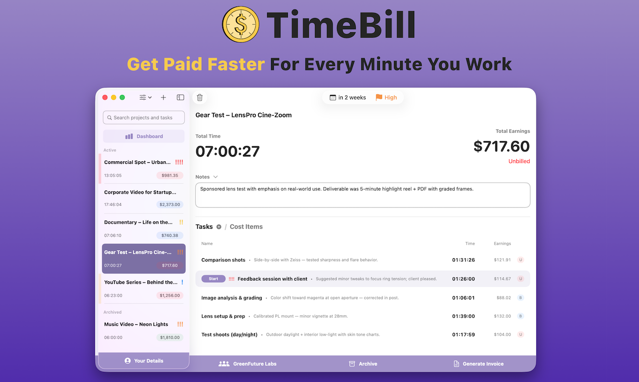 TimeBill gallery image