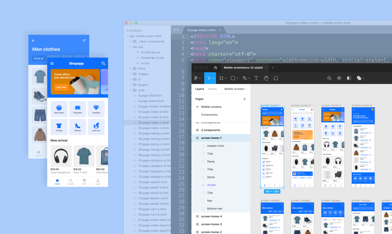 Ecommerce UI Kit for mobile gallery image