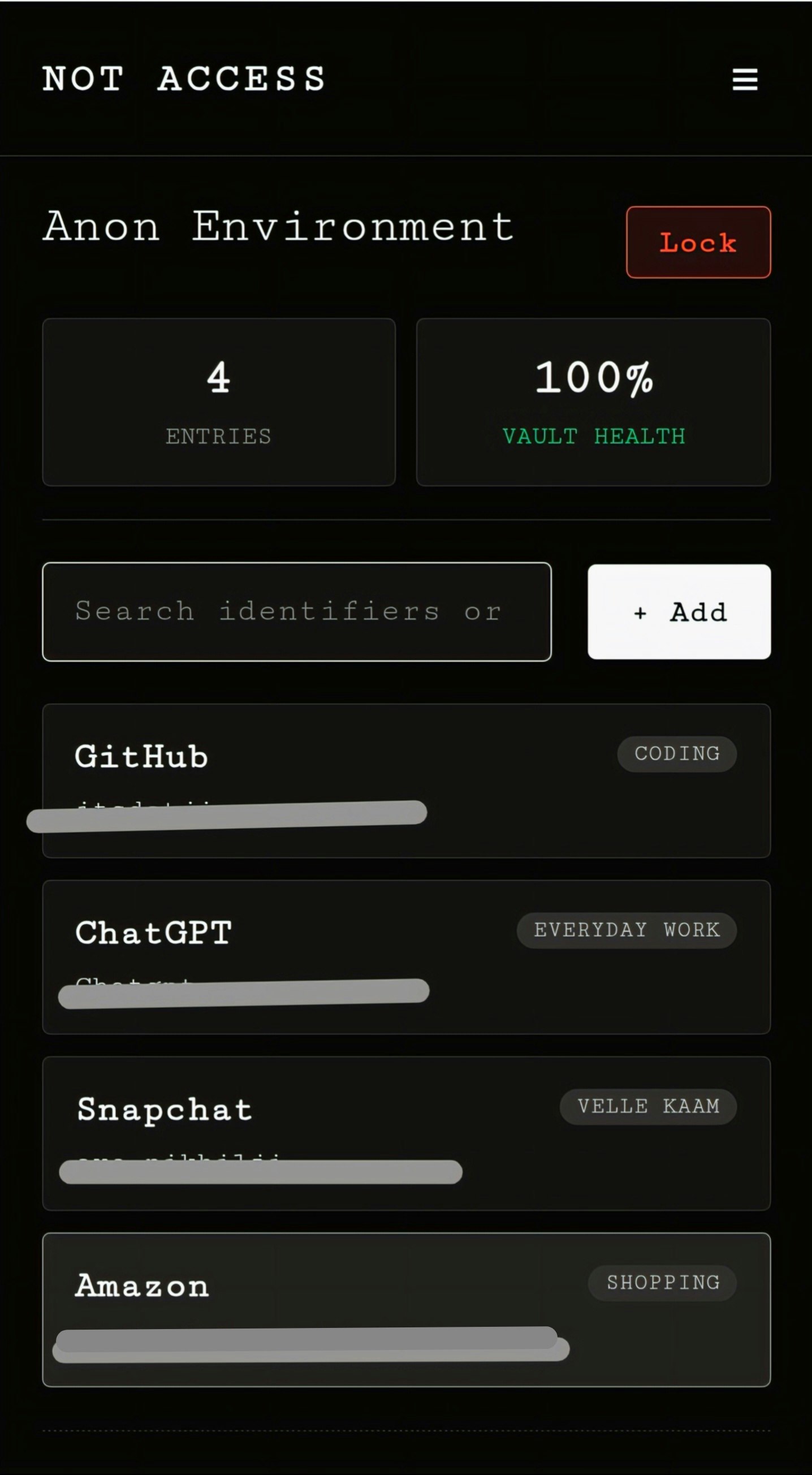 NOT ACCESS gallery image