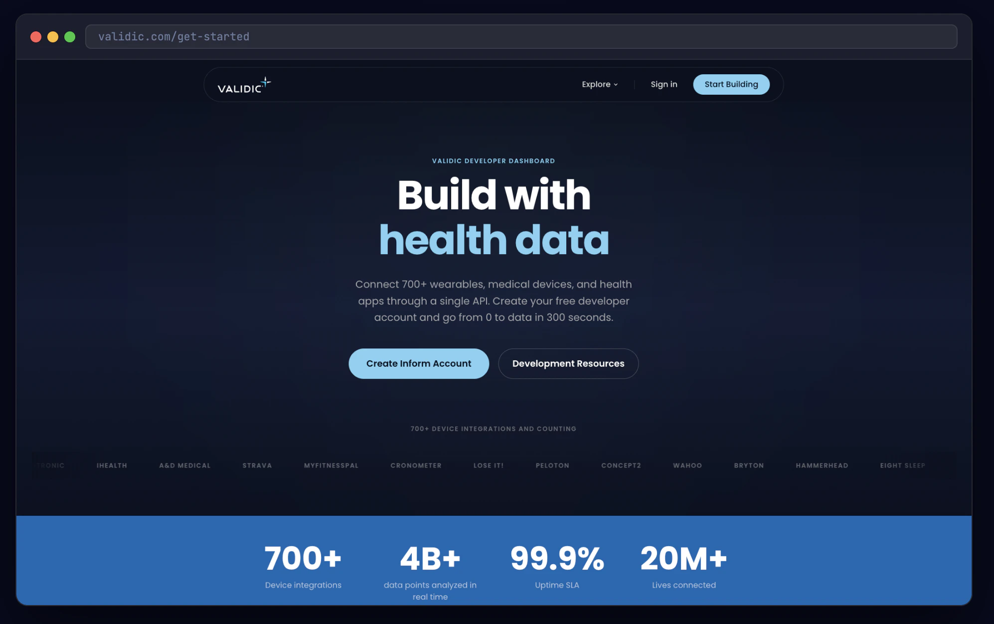 Inform Developer Dashboard & Self-Signup screenshot 1