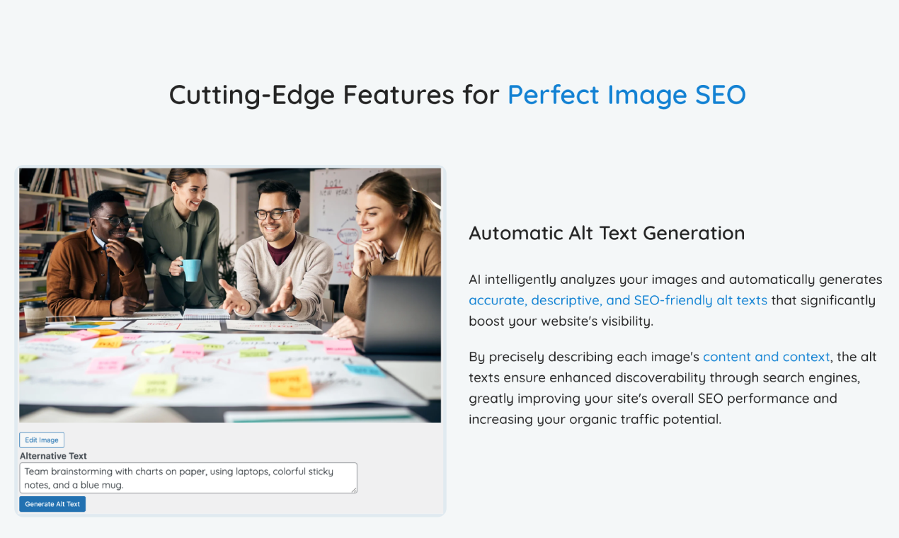 AI Alt Text Builder - Screenshot 3 showing product features and functionality