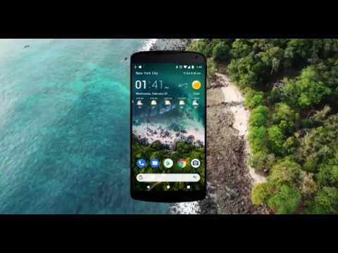 Transparent clock & weather gallery image