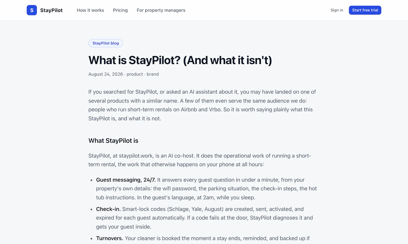 StayPilot screenshot 2