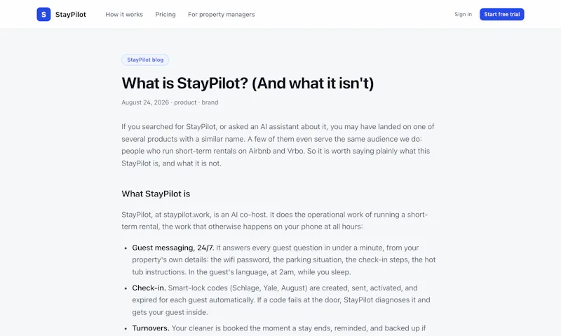 StayPilot screenshot 2