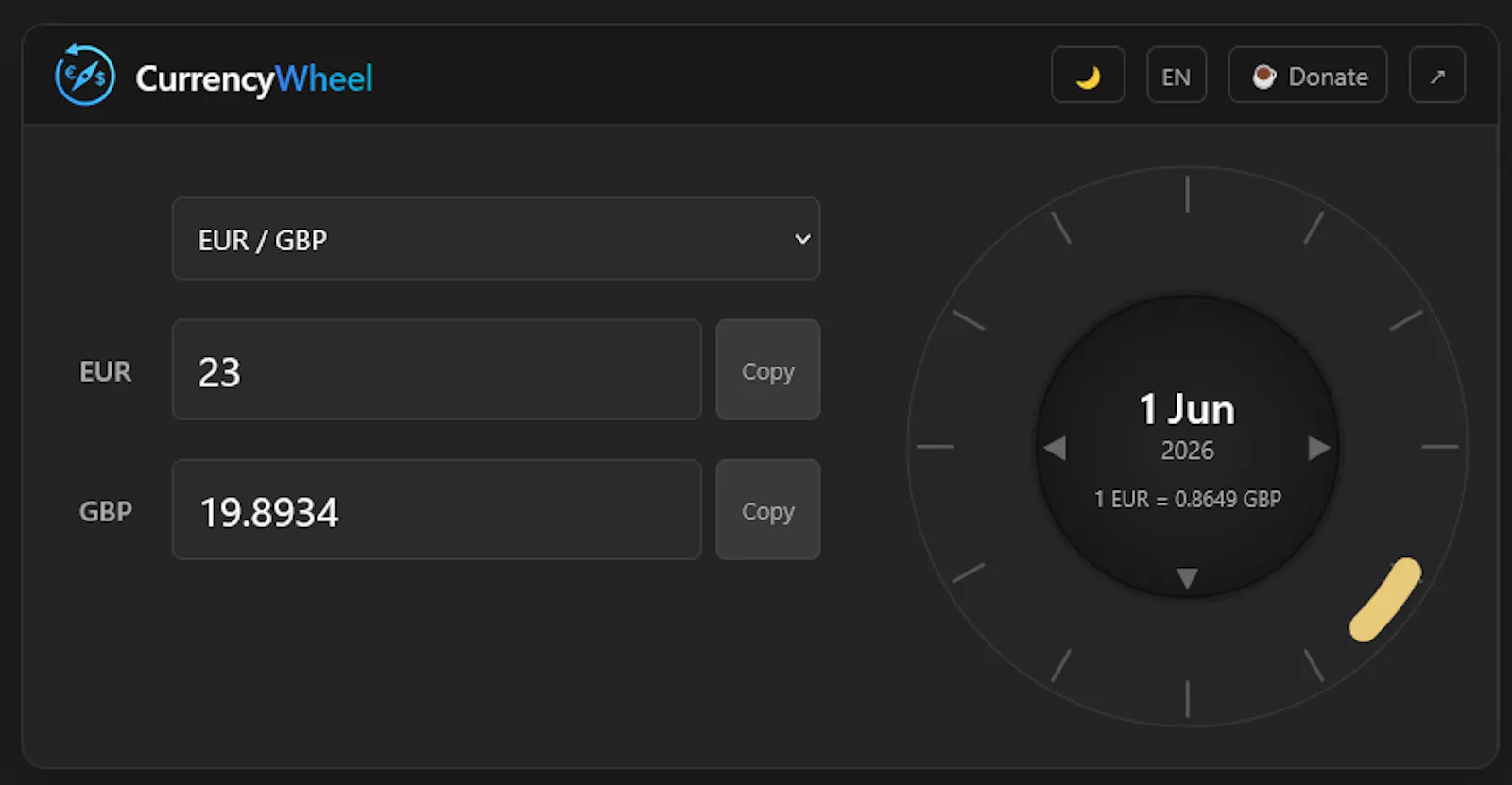 CurrencyWheel screenshot 2