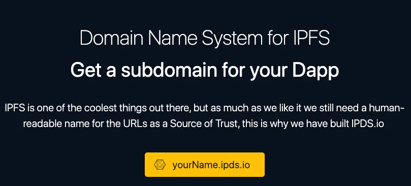 Subdomains for IPFS